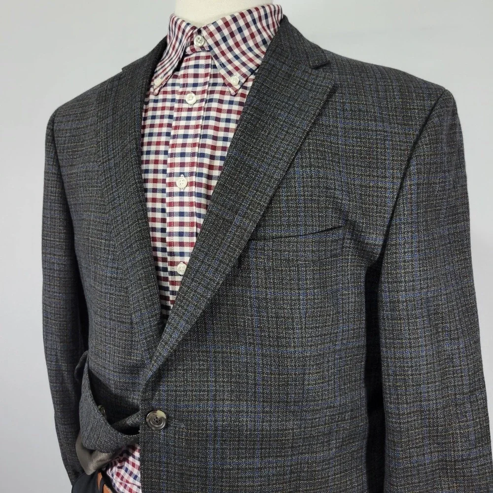 Daniel Cremiux Cooper SPJ Men's Sport Coat Blazer Two Button Flannel‎ Wool 44S